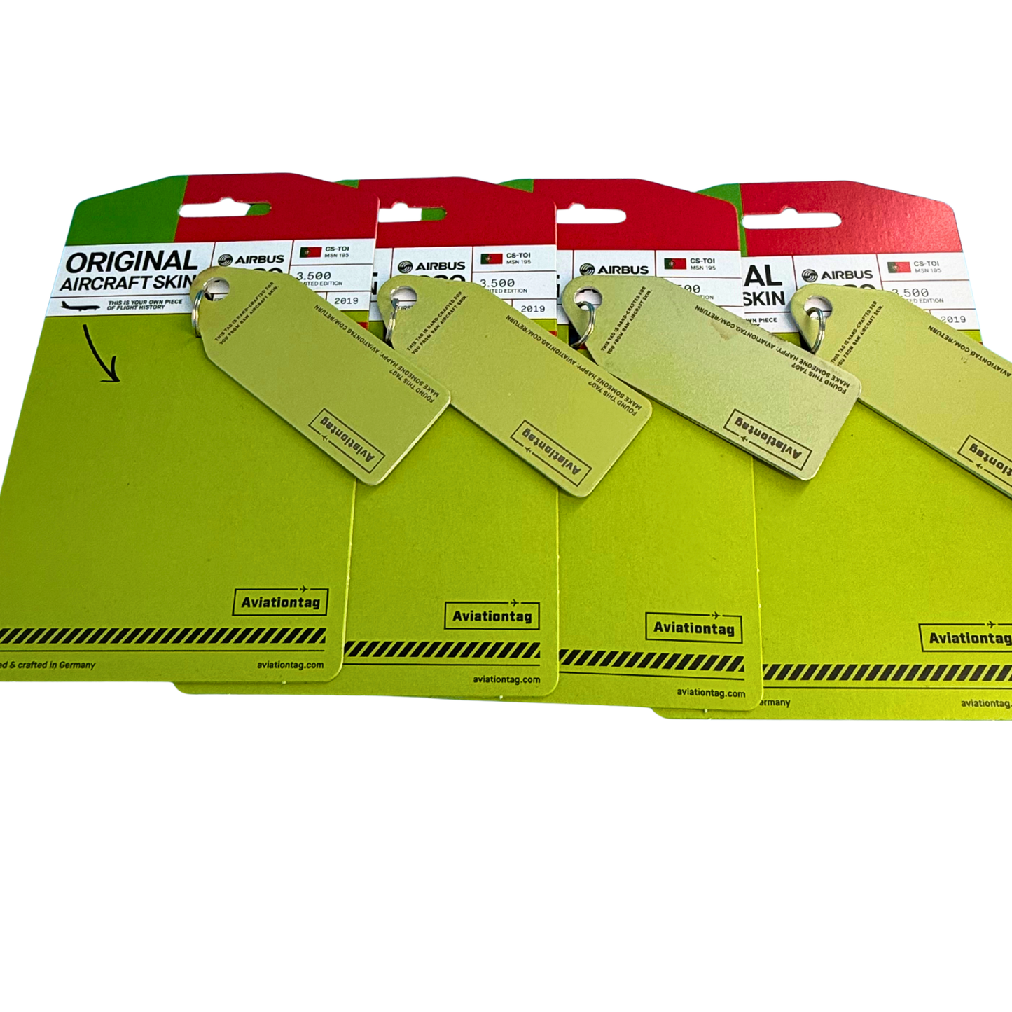 Aviationtag – Airbus A330 – CS-TOI – 4er Set