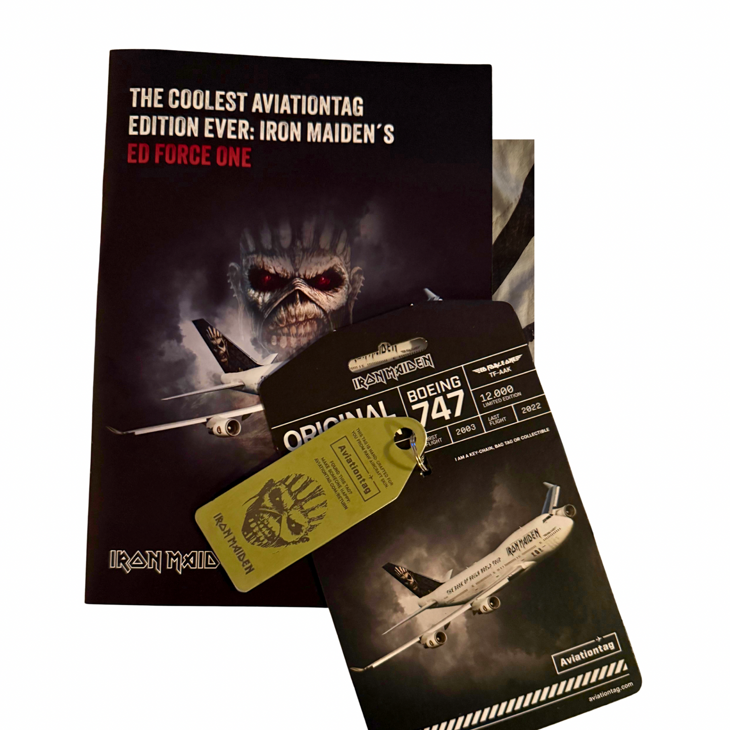 Aviationtag – Iron Maiden ED FORCE ONE GOLD Boeing 747 TF-AAK