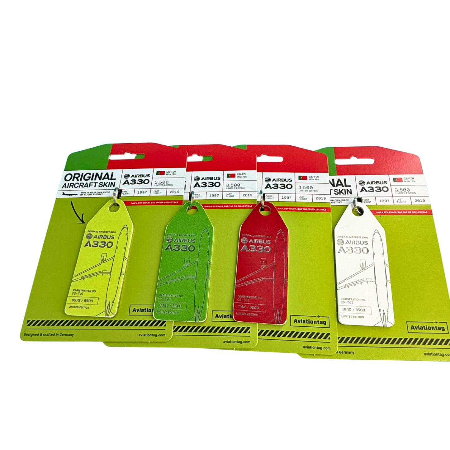 Aviationtag – Airbus A330 – CS-TOI – 4er Set