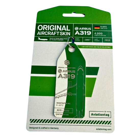 Aviationtag – Airbus A319 – D-ASTZ – Germania – Grün/Weiß
