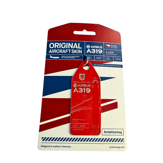 Aviationtag – Airbus A319 – OK-MEL – CSA Czech Airlines – Rot