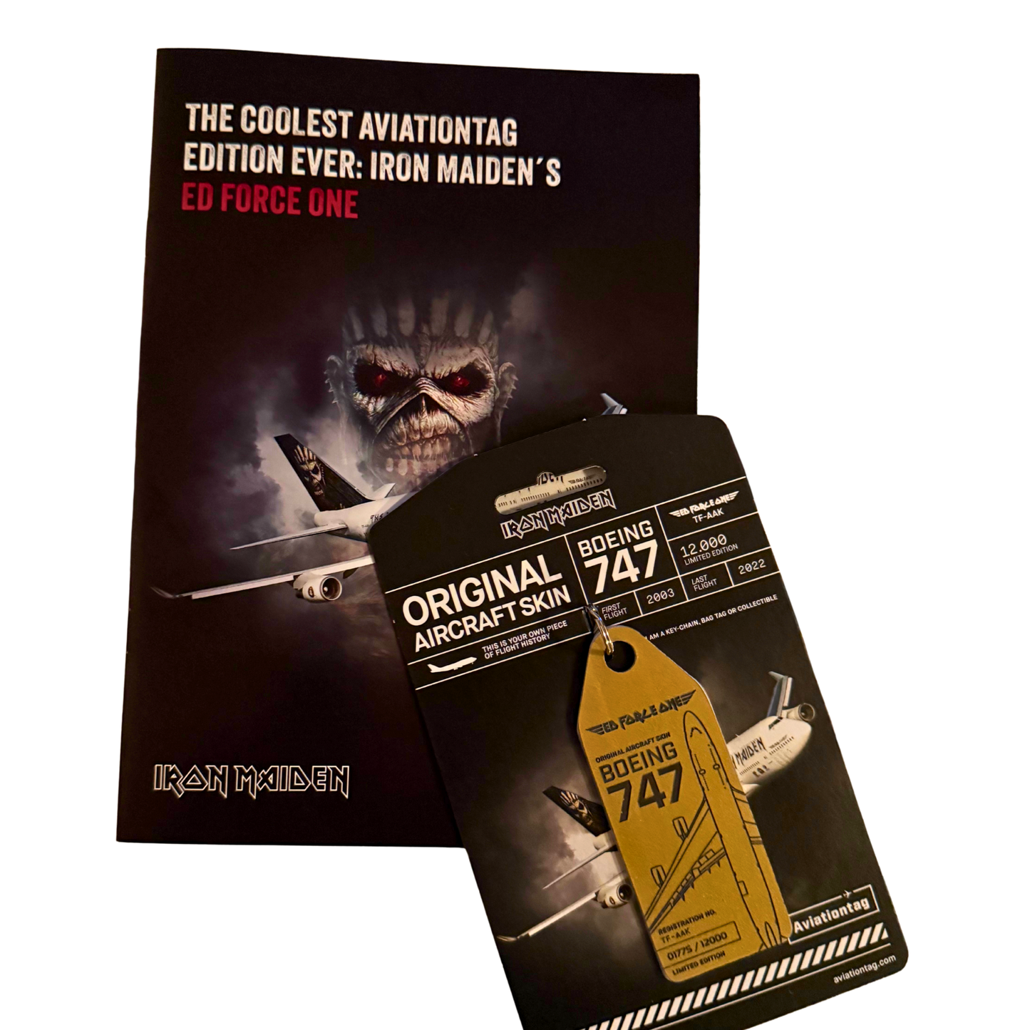 Aviationtag – Iron Maiden ED FORCE ONE GOLD Boeing 747 TF-AAK