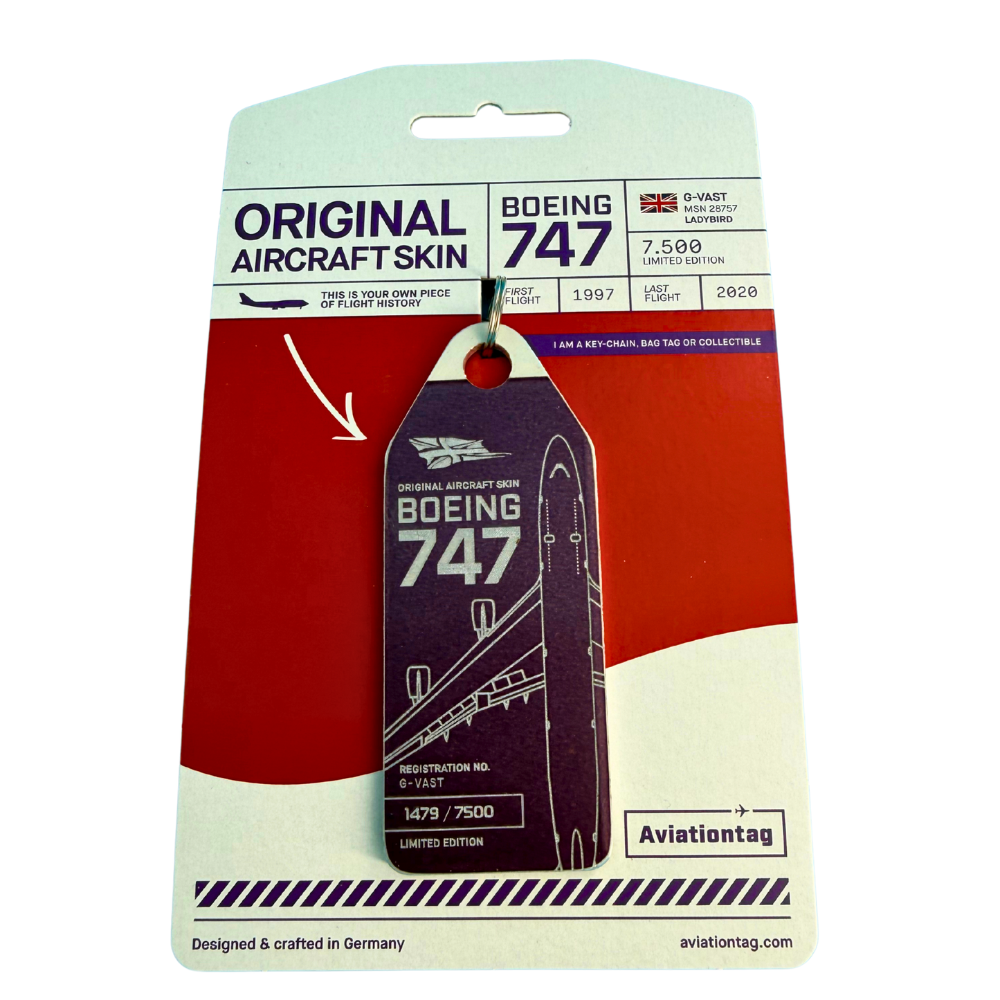 Aviationtag – Boeing 747 „G-VAST“ – Virgin Atlantic – Purpl