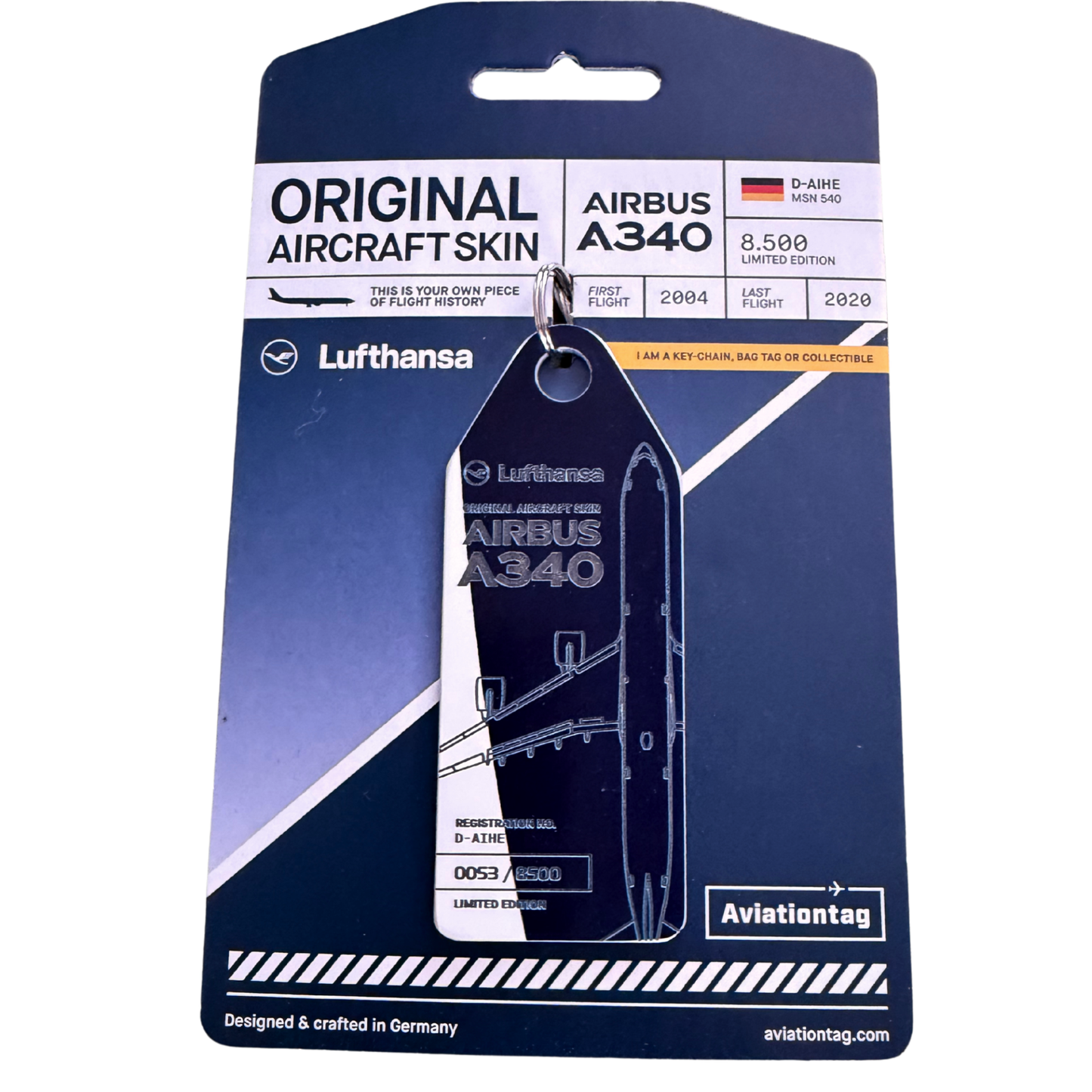 Aviationtag Lufthansa Airbus A340  (D-AIHE) -Duo