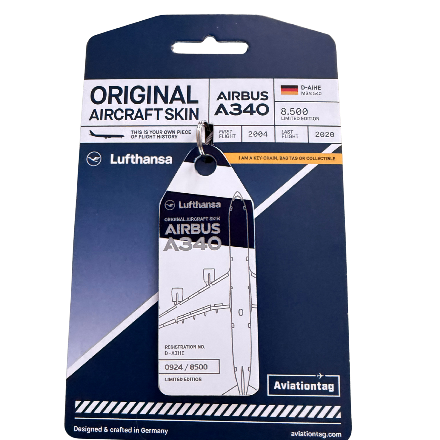 Aviationtag Lufthansa Airbus A340  (D-AIHE) -Duo